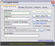 Encrypted RunAs screenshot